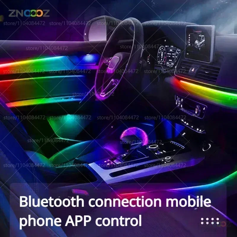 Фото Для Lifan 520 22в1 RGB интерьер автомобиля акриловые автомобильные окружающие освещение RGB скрытая акриловая полоса украшения атмосфера аксессуары №5