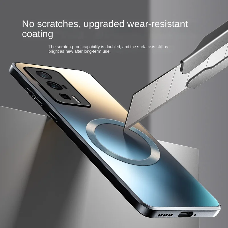Фото Чехол для Xiaomi POCO F5 Pro, жесткий матовый Магнитный защитный задний Чехол для беспроводной зарядки для Xiaomi POCO X4 X3GT F4 M4 Pro №3