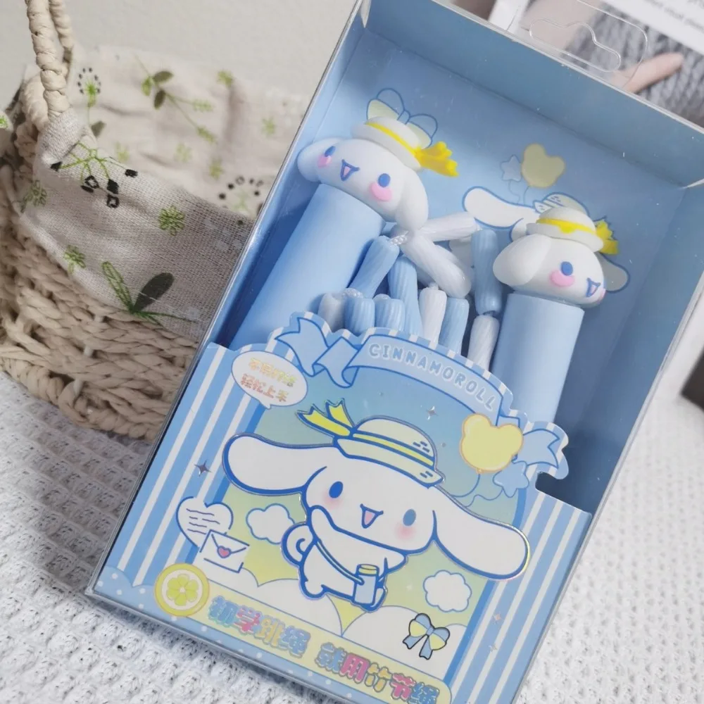 Kawaii милый Sanrio понравило моя мелодия в коробке бамбуковый шарнирный Скакалка Регулируемый ученик в домашних фитнес-часах предметы для использования