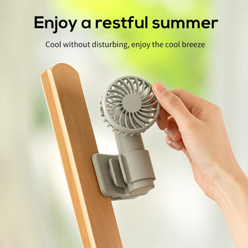 Фото Xiaomi Youpin Clip Fan Портативный ручной вентилятор Регулируемая высокая скорость ветра Перезаряжаемый бесшумный вентилятор Эффективное охлаждение для наружного Mi №5