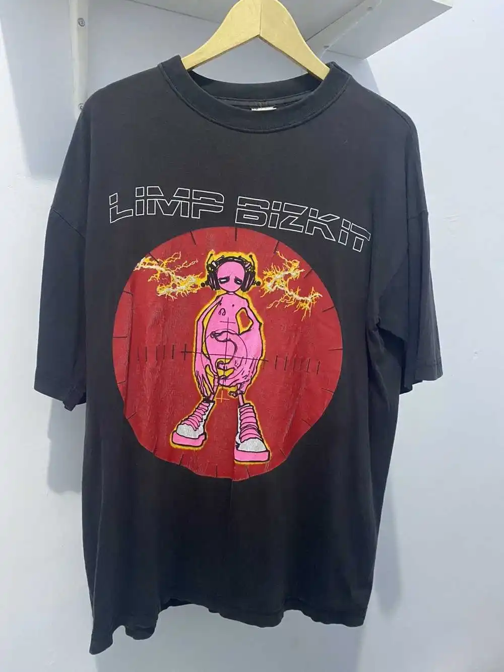 Винтажная выцветающая хлопчатобумажная футболка в стиле 1920-х Limp Bizkit, все размеры S-5XL KH3544