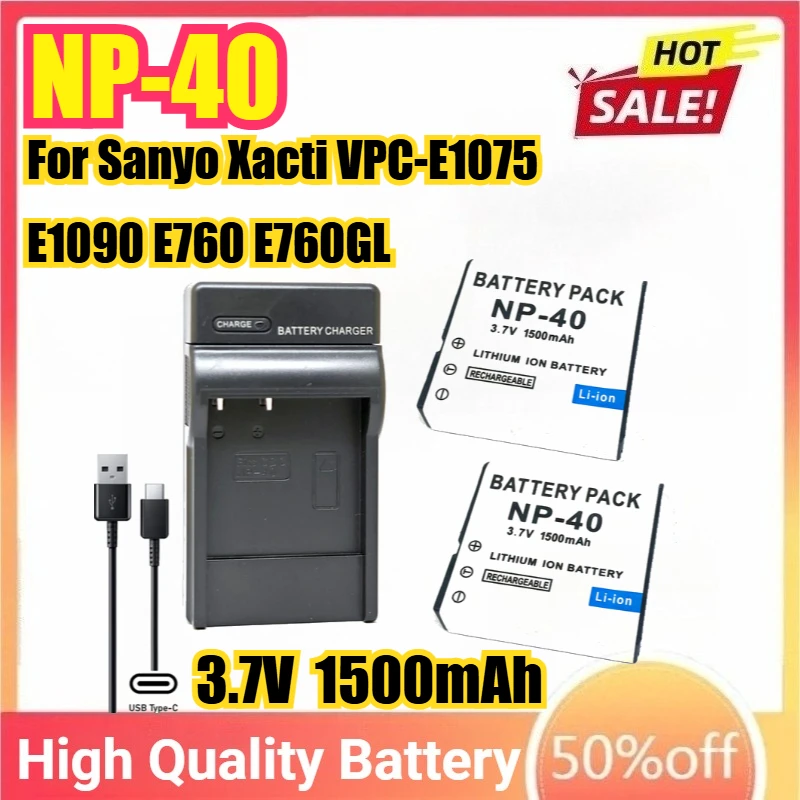 NP-40 аккумулятор для камеры или USB-зарядное устройство для Sanyo Xacti VPC-E1075 E1090 E760 E760GL E760P E860 E870 E870G E875 E875EX E890