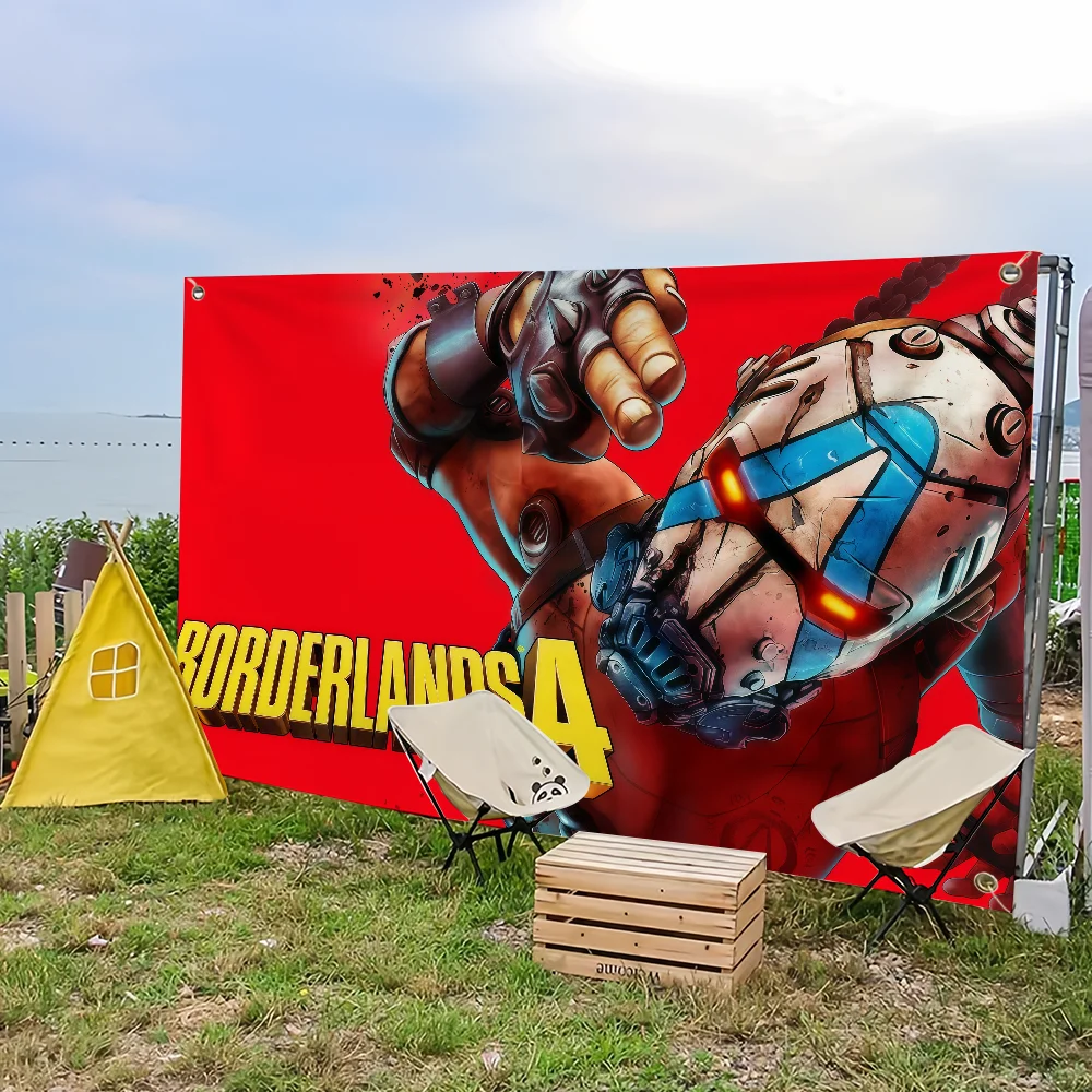 Игра B-Borderlands 4, флаг для кемпинга, бара, пикника, вечеринки, украшения дома, баннер Украшения для дома