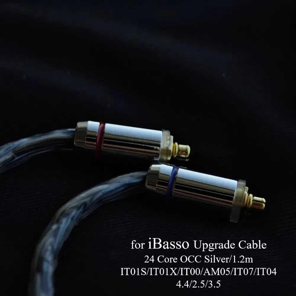 Для 24-жильного посеребренного кабеля обновления OCC iBasso IT01S/IT01X/IT00/AM05/IT07/IT04 2,5/4,4 мм, сбалансированного 3,5 мм с микрофоном