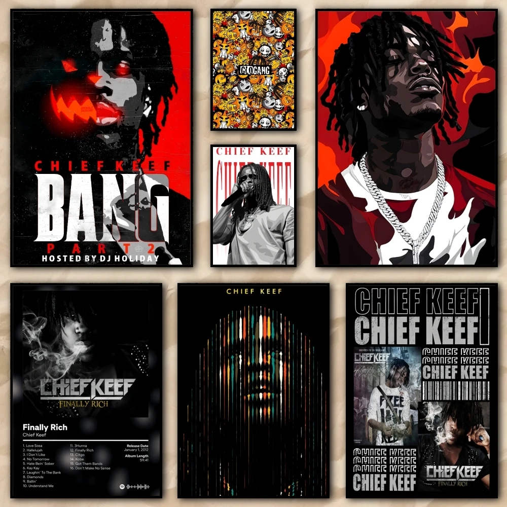 C_Chief крутой K_Keef певица живопись каллиграфия высокое качество холст плакат настенное искусство для офиса ресторан набор украшений дома
