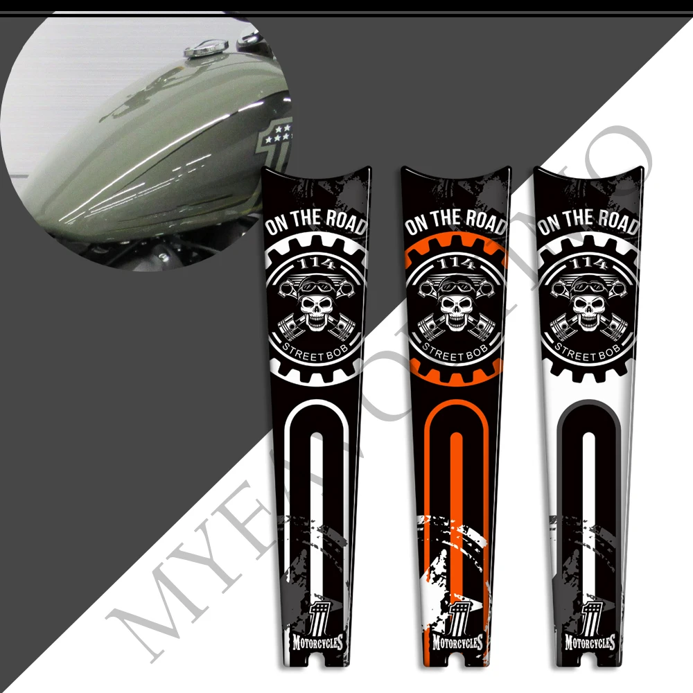 Для Harley Davidson Street Bob 114 мотоциклетная топливная масляная газовая Подушка наколенник наклейки декоративные защитные наклейки Набор