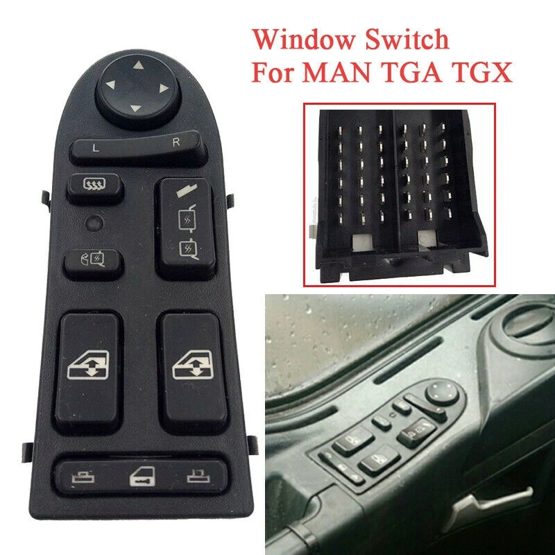 Переключатель управления стеклоподъемником для MAN TGA TGX 81258067045 SW0017 81258067098 901104002