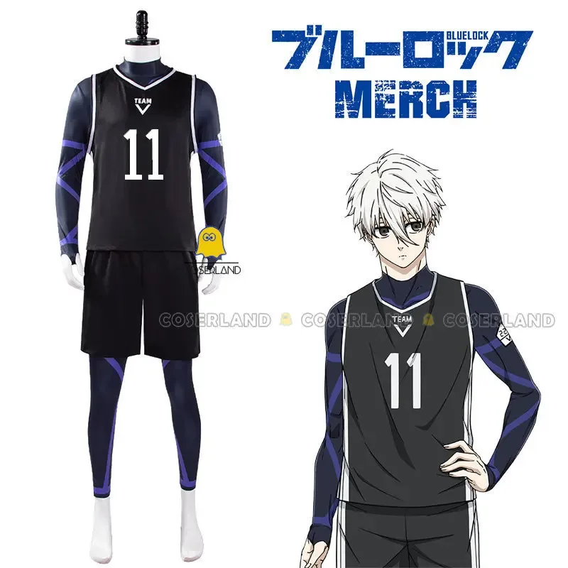 CyAnime Blue Lock Nagi Seishiro Mikage Reo Косплей Костюм Парик Футбол Джерси Team V Спортивная одежда Isagi Yoichi Bachira Meguru Me
