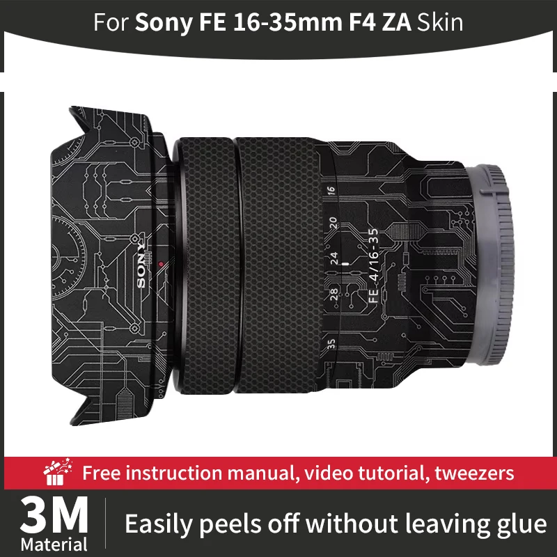 Для Sony FE 16-35 мм F4 ZA zeiss Объектив для камеры Sony/zeiss 16 35 мм Кожа против царапин Наклейка на объектив камеры Защитная пленка