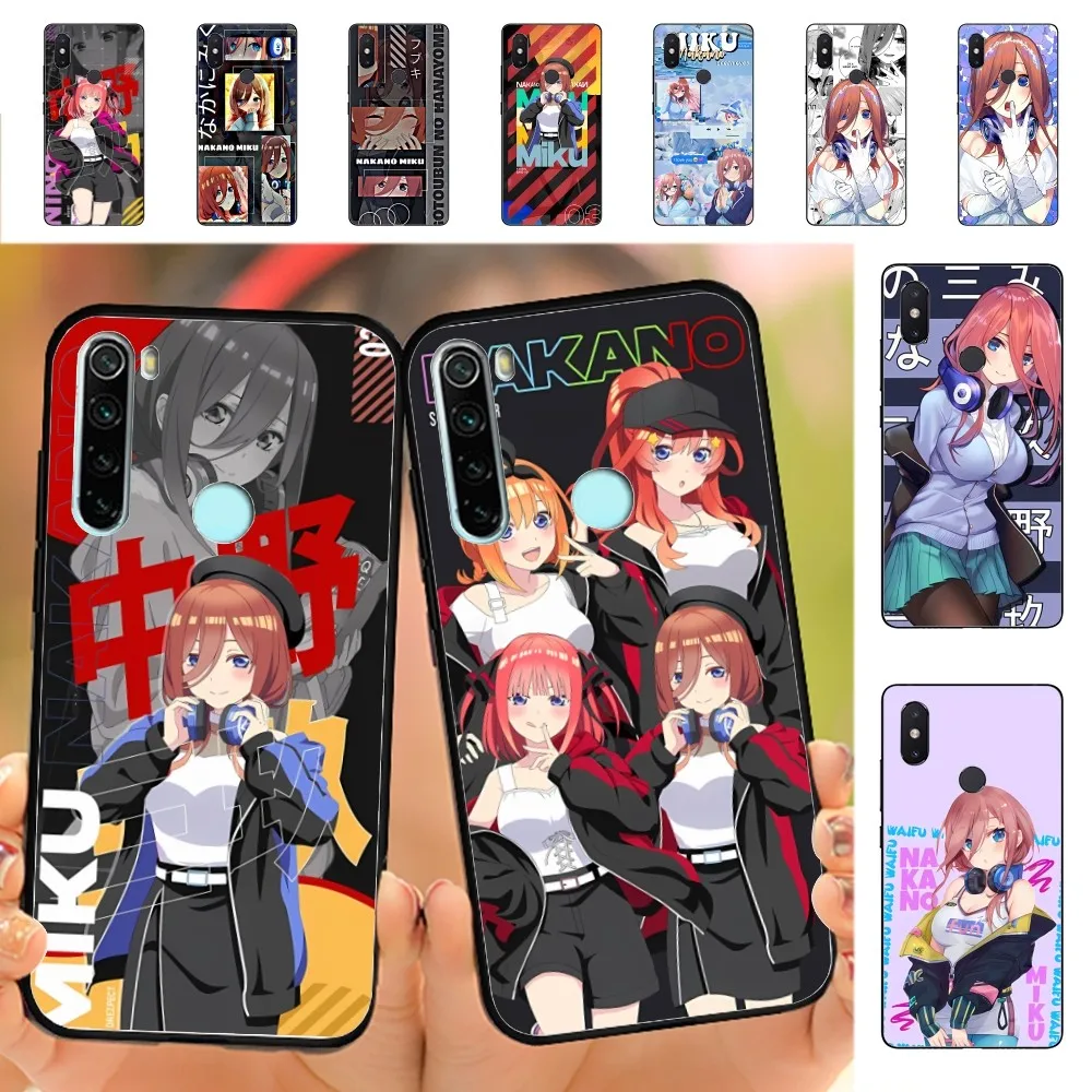 Телефон Nakano Miku с рисунком из аниме случай для Redmi Примечание 4X5 A 6 7 8 T 9 9S 10 11 Pro 11S 11Epro PocoM3pro
