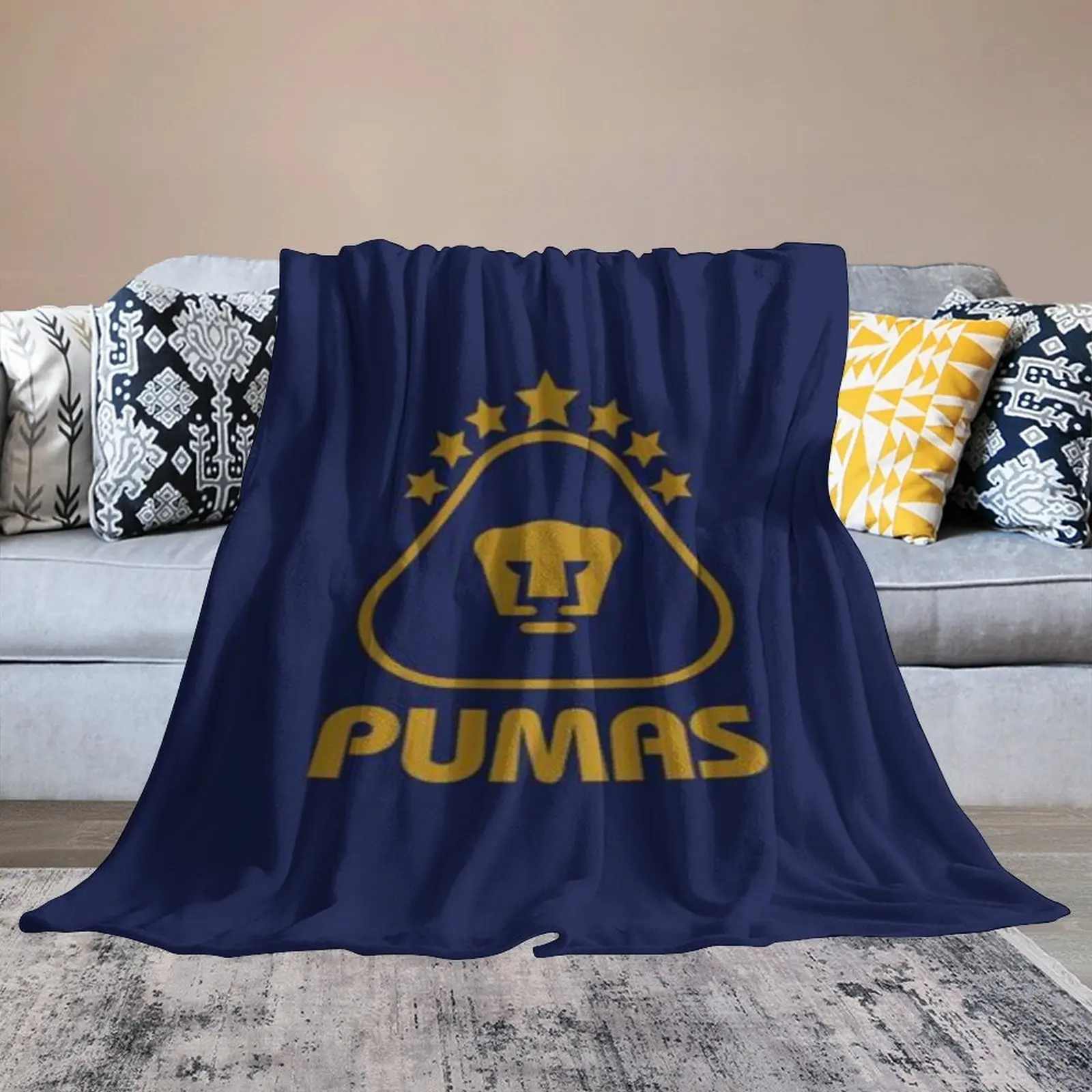 Мексиканское одеяло Pumas UNAM, чехол для дивана, мягкая уютная фланелевая одеяло из микрофибры Huggl, одеяла для кровати, украшения, подарки