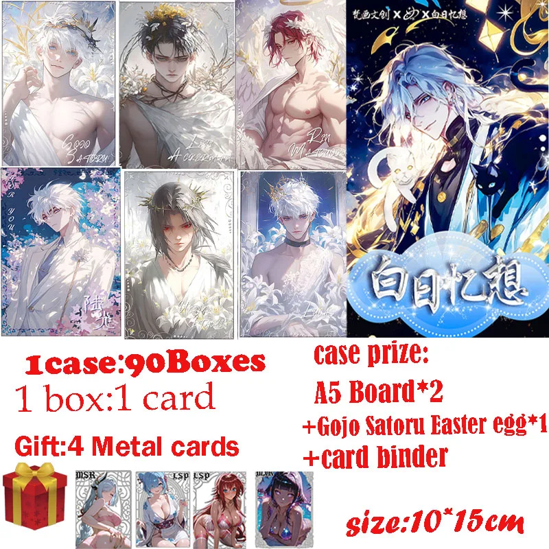 Новый FanHua 5 JJK Jujutsu Kaisen Color A6 Коллекционная карта бумаги Gojo Doujin Акриловая живопись CCG Редкая карта Booster Box Подарок для хобби