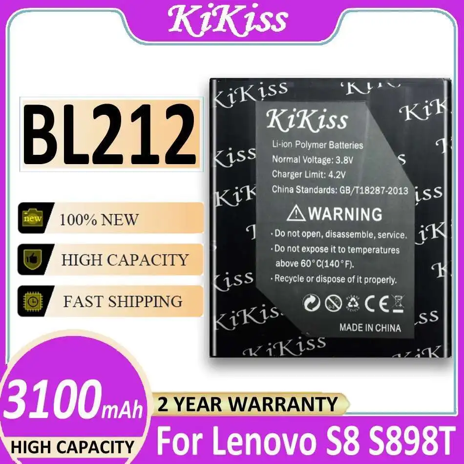 Для Lenovo S8 S898T A708T A628T A620T надежный источник питания долговечная работа BL212 3100 мАч аккумулятор мобильного телефона