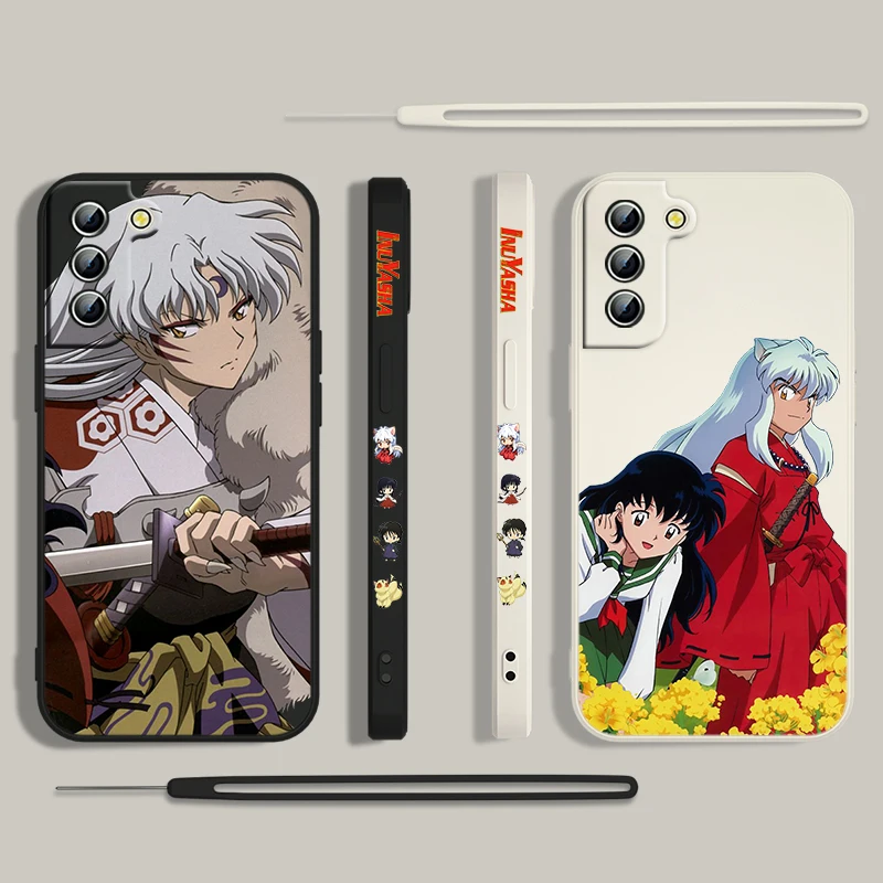 Чехол для телефона Inuyasha Anime Pretty для Samsung Galaxy S24 S23 S22 S21 S20 Pro FE Plus Ultra Liquid Left Rope Cover
