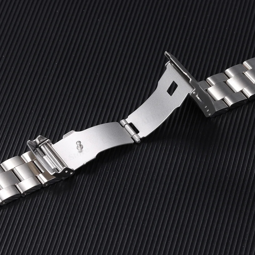 Фото Ремешок из твердой нержавеющей стали для часов Oyster для Seiko SKX007/009, браслет с прямым наконечником 18/20/22/24/26 мм для ремешка CASIO №5