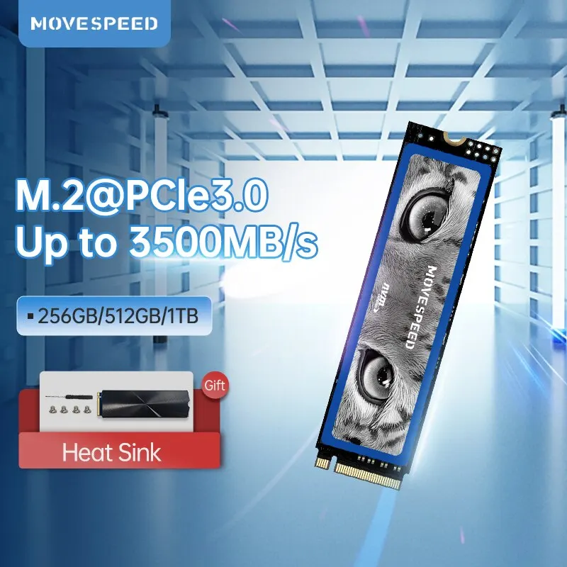 MOVESPEED 3500 Мб/с SSD NVMe M.2 2280 1 ТБ 512 ГБ 256 ГБ Внутренний твердотельный накопитель M2 PCIe 3,0x4 2280 SSD для портативных ПК