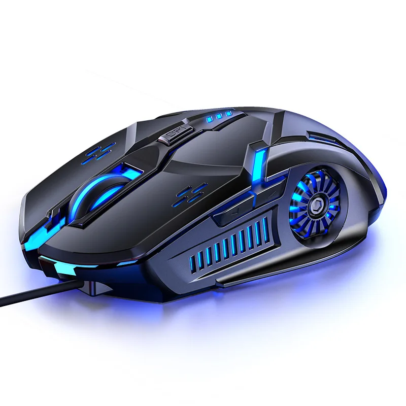 Проводная игровая мышь RYRA 6D с цветной светодиодной подсветкой, 3200DPI, 6 кнопок, модная Бесшумная мышь для компьютера, механические мыши для киберспортсменов
