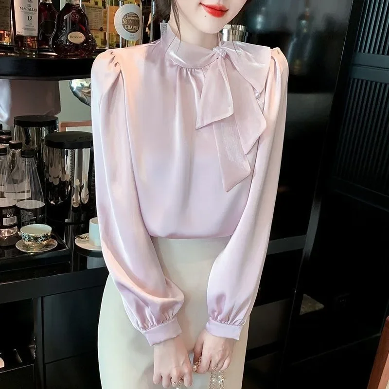 Off White Woman Top Tie однотонный современный длинный элегантный и молодежный шикарный распродажа новых сорочек и блузок для социальных новинок 2025 года для женщин (art.: 3920d1d0e8938) - 3920d1d0e8938