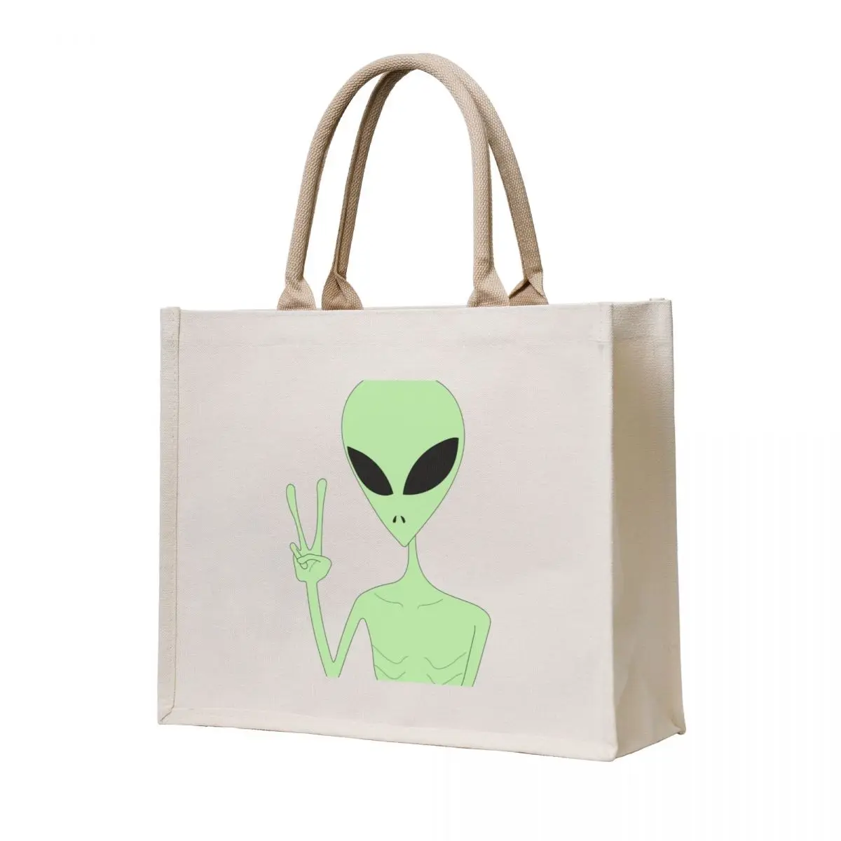 Сумка Peace Alien Tote Bag, сумки большого размера, сумки-тоут, эстетичная сумка для покупок