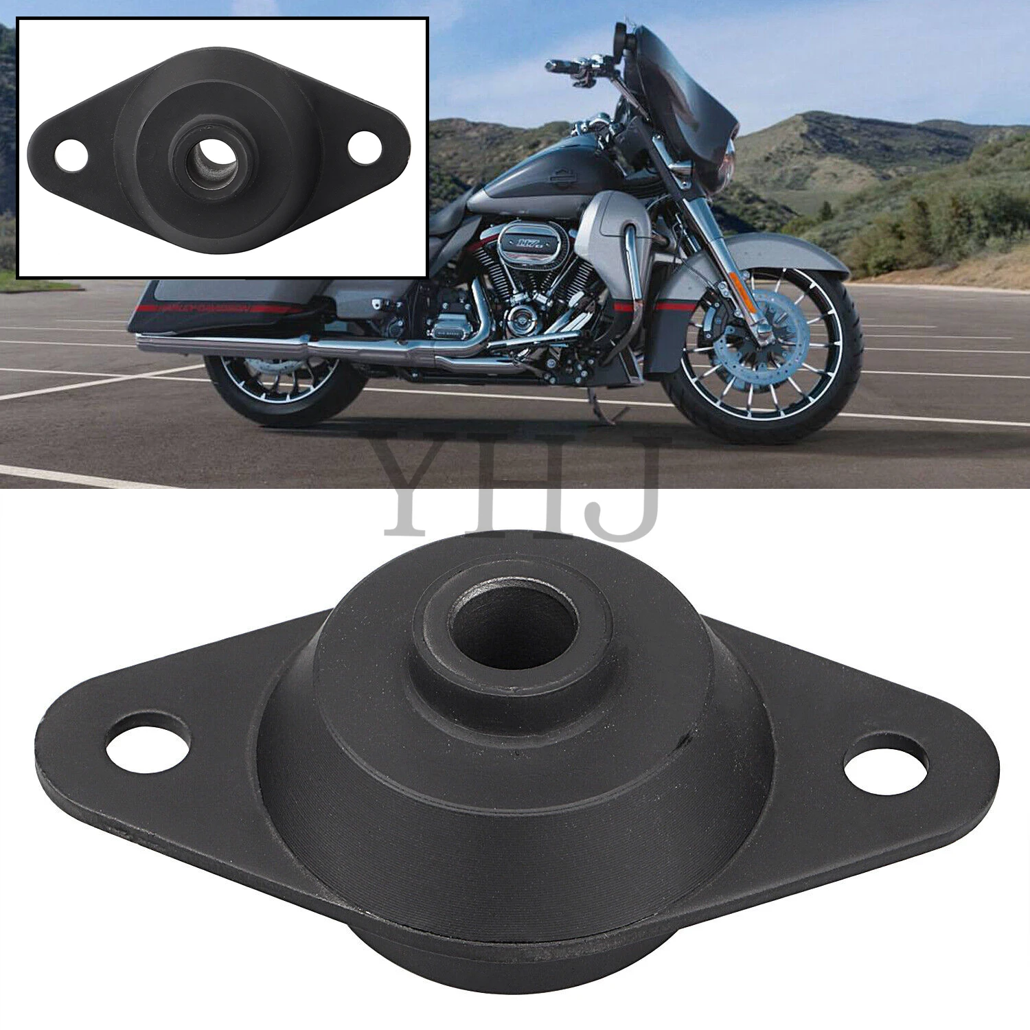Уретановое переднее крепление двигателя для мотоцикла Harley Touring Electra Street Tour Road Glide King FLT FLTC FLHX FLHR, черный