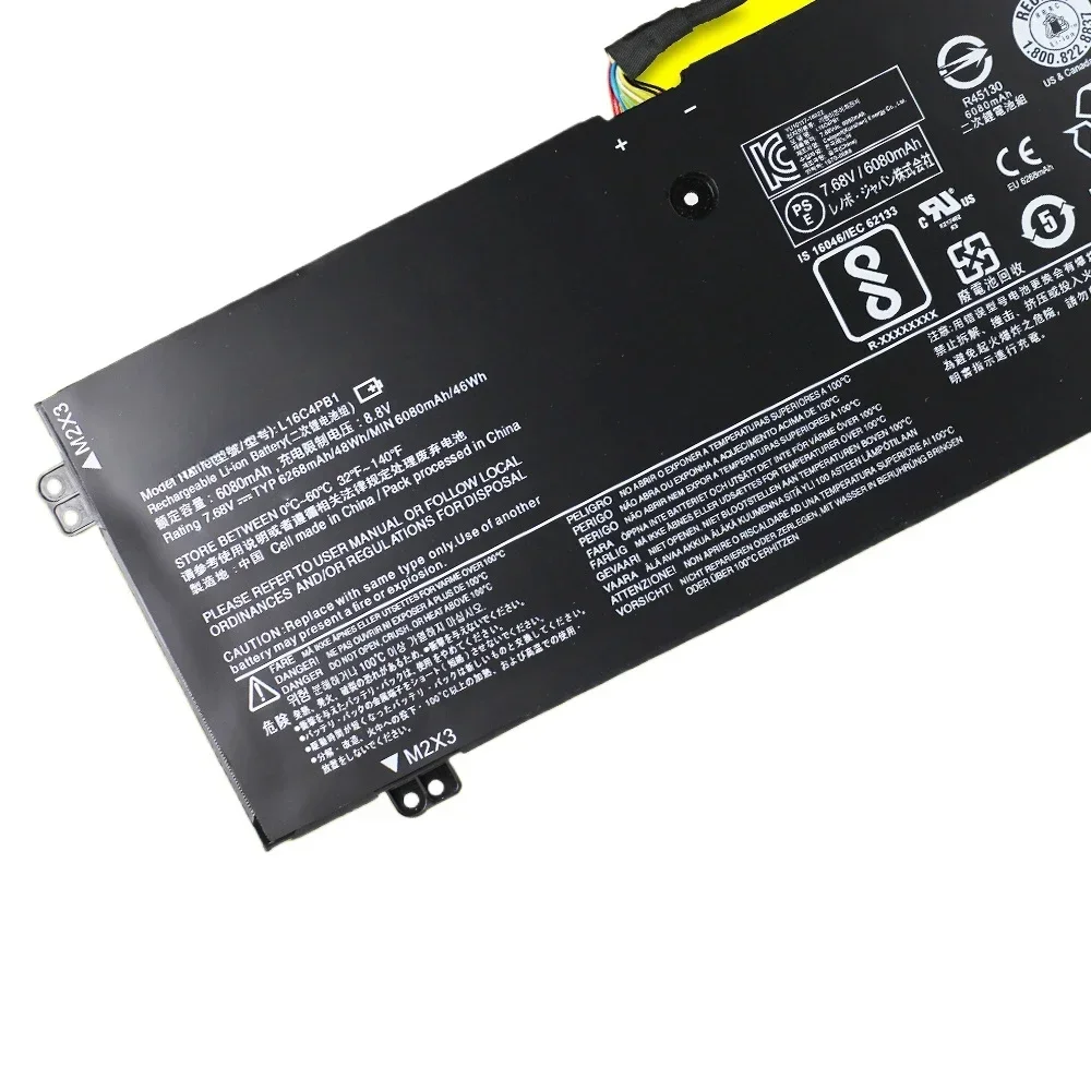 Фото 6217 мАч 7,72 В L16C4PB1 Аккумулятор для ноутбука Lenovo Yoga 720-13IKB 720-13IKBR 720-15IKB 730-13IKB 730-13IWL L16L4PB1 L16M4PB1 №4