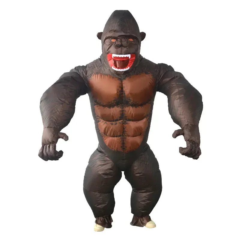 Надувной костюм для косплея King Kong Orangutans, талисман, животное, обезьяна для Хэллоуина, Пурима, карнавала, нарядное платье для взрослых XM19