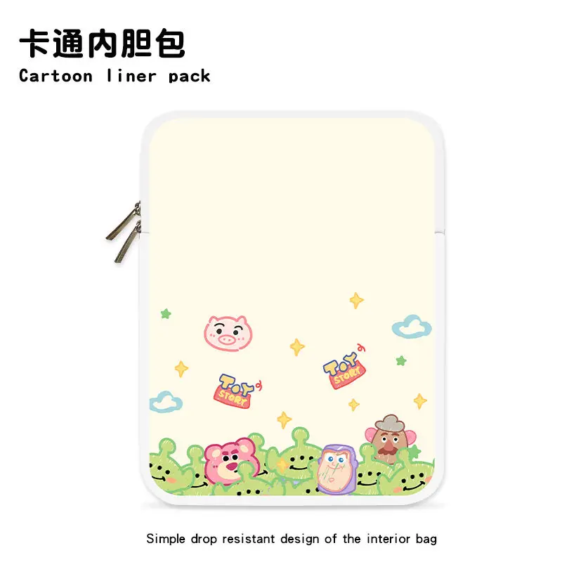 Фото Симпатичная розовая сумка для ноутбука Disney Toy Story для Lenovo Dell HP Huawei Xiaomi Macbook Air M2, чехол 10, 11, 12, 13, 14, 15, 16, внутренний пузырь №2