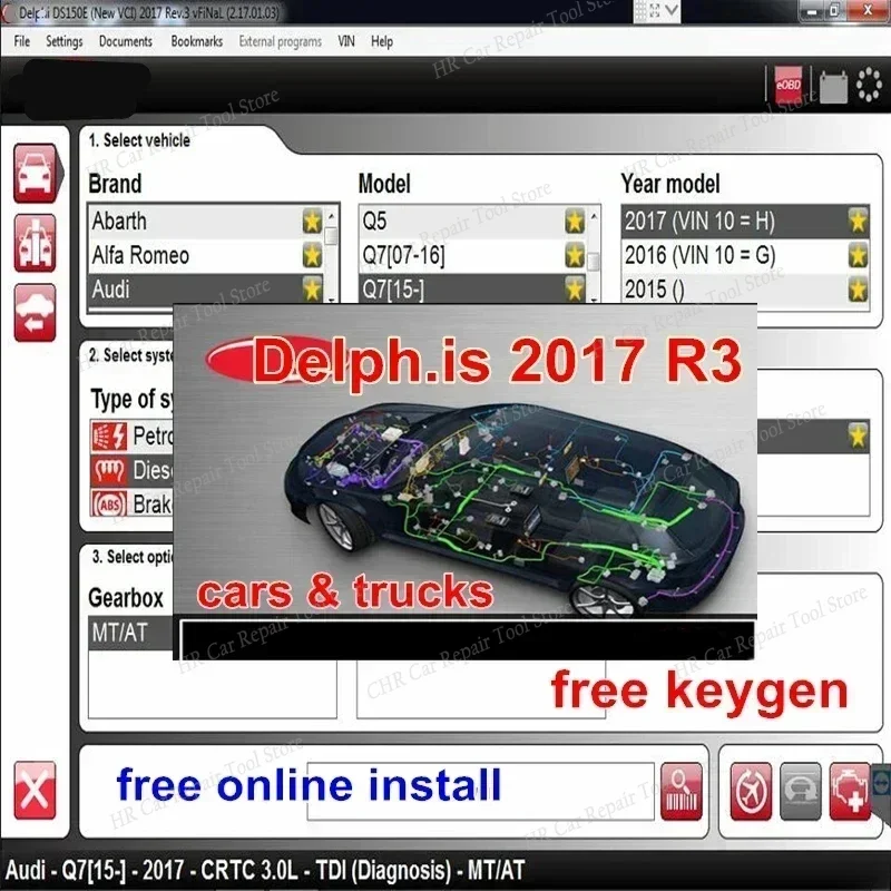 Для Delphi 2017 r3 Keygen activator Новейшее программное обеспечение 2017.r3 Keygen del-phis multidiag Key с автомобилем и грузовиком