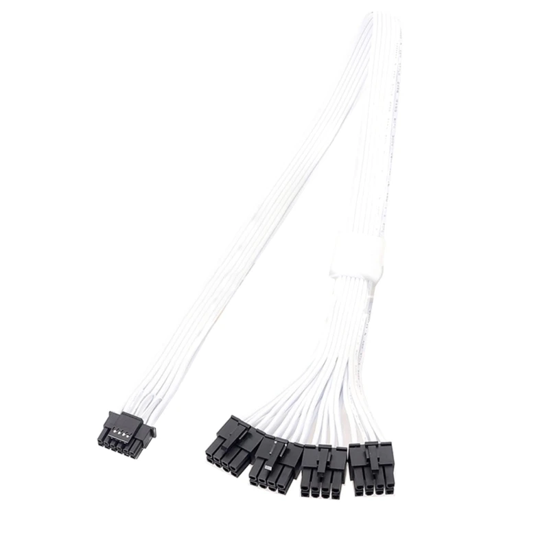 Фото Высокоскоростной 4 8Pin до 16Pin PCI5.0 кабель адаптера питания для видеокарты 12vhpwr 16PIN(12 + 4) Прямая изогнутая головка с углом 90 №5