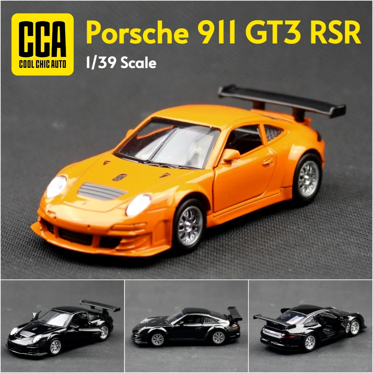 1/39 Porsche 911 GT3 RSR гоночная игрушечная модель автомобиля MSZ литой под давлением металлический автомобиль миниатюрная коллекция с откатным механизмом подарок для детей мальчиков и девочек