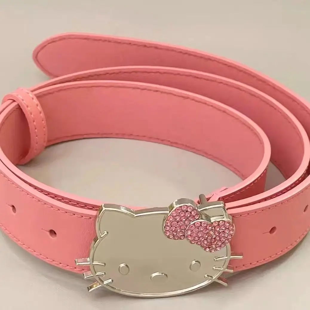 Мультяшный ремень Sanrio Hello Kittys аксессуары Милая красота Kawaii аниме Y2K Талия искусственная юбка талия Игрушки для девочек подарок