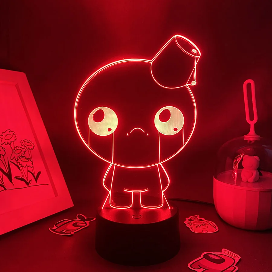 Игра The Binding of Isaac Rebirth Judas 3D светодиодные ночные светильники подарки на день рождения для парня геймера Детская Спальня Декор неоновый цвет
