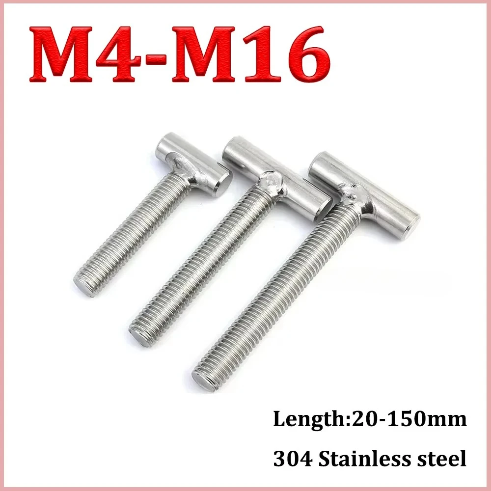M4-M16 Нержавеющая сталь 304, Т-образные сварочные винты, гвоздиные болты, винт с молотковой головкой для желоба, угловая направляющая