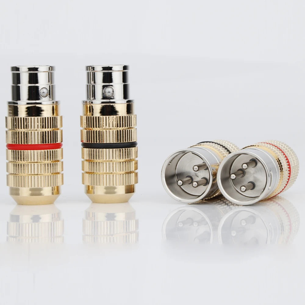 Высококачественные 4 шт. карты XLR штекер HiFi аудио 3Pin для DIY Аудио XLR кабель карты CGF медный корпус XLR штекер и гнездо