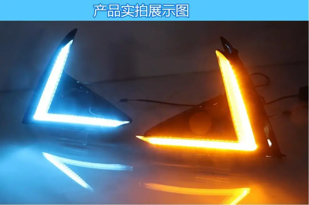 1 компл. автомобильный бампер фары Yaris противотуманные фары 2019 ~ 2020y светодиодные DRL автомобильные аксессуары галогенная лампа авто Yaris дневные ходовые огни лампы