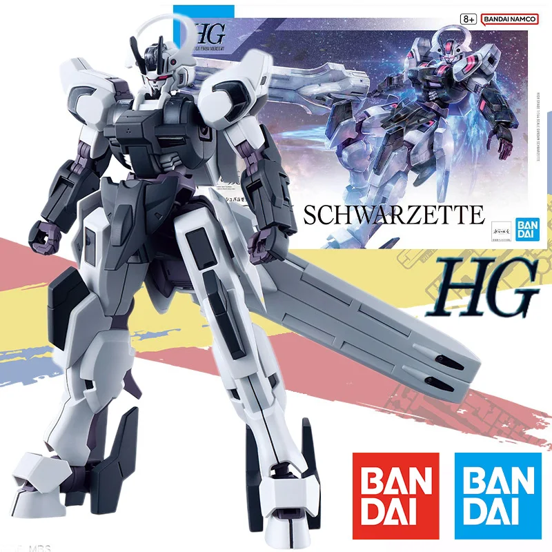 Bandai Оригинал HG 1/144 ведьма из серии Mercury SCHWARZETTE фигурка Гандам подвижная сборка модель комплект игрушка подарок для детей