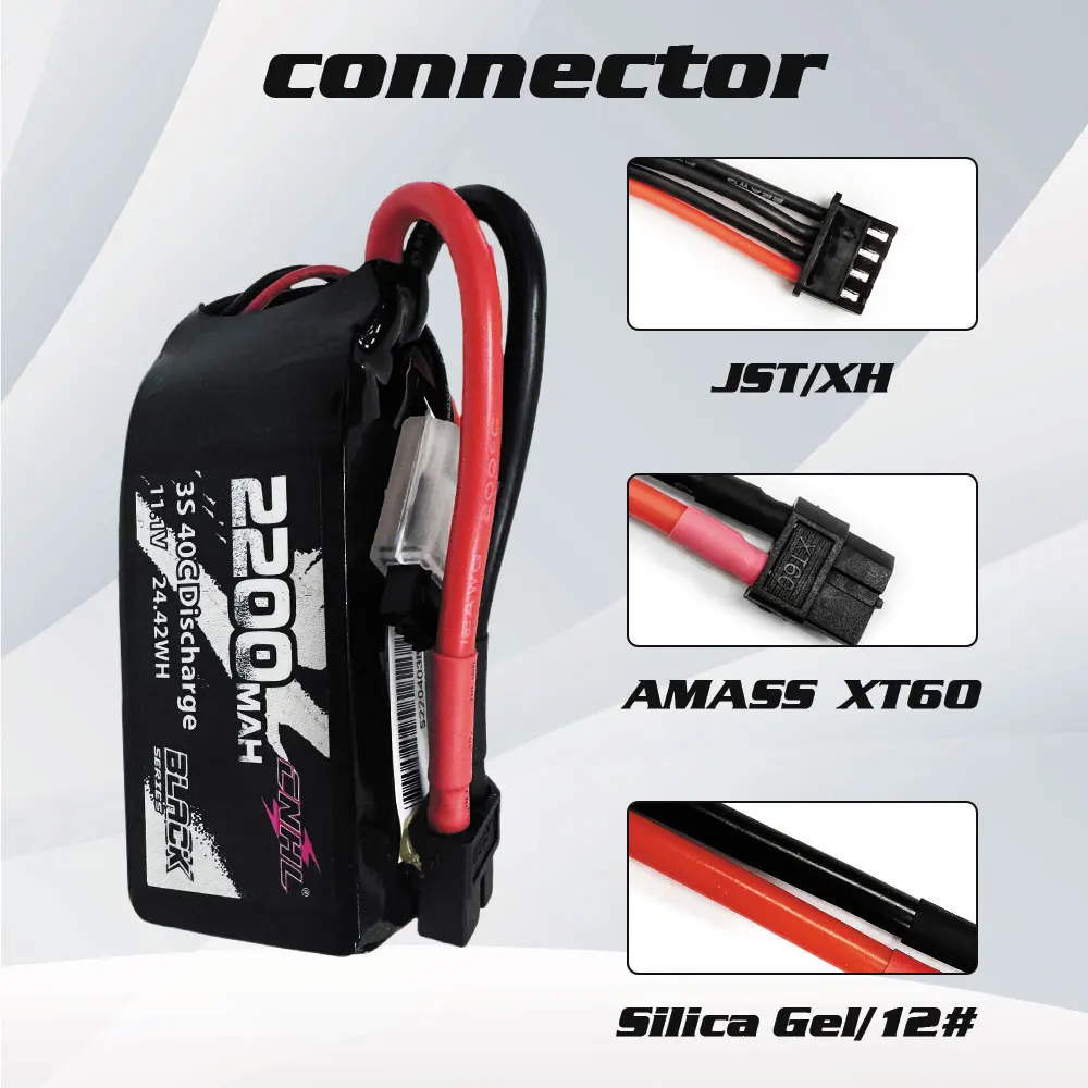 Фото 2 шт. CNHL 3S Lipo аккумулятор 40C 2200 мАч 11,1 В короткий с вилкой Deans T XT60 для радиоуправляемого автомобиля, дрона, самолета, квадрокоптера, вертолета, FPV №2