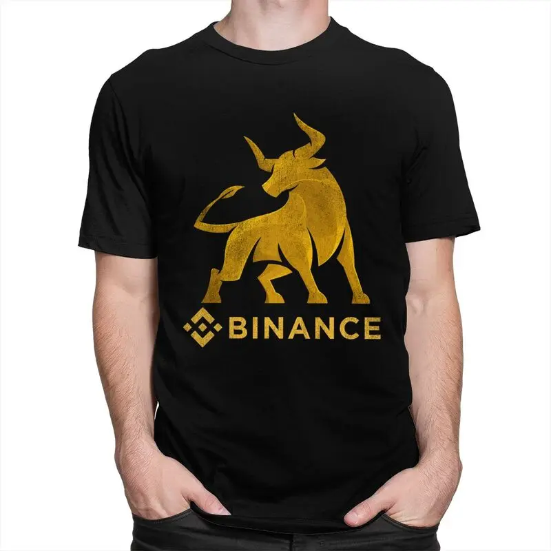 Фото Мужская футболка BNB Bull Binance на заказ, повседневная футболка с коротким рукавом, футболка для шахтеров криптовалюты, облегающая одежда, подарок №2