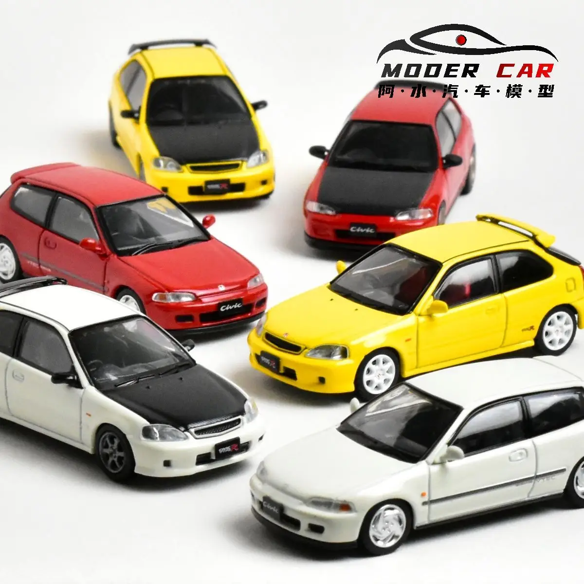 Литая под давлением модель автомобиля HOBBY JAPAN 1:64 Civic EG6 Type-R EK9 JDM