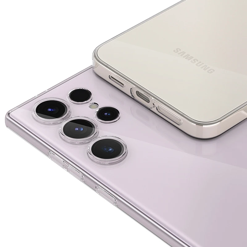 Фото Роскошный прозрачный силиконовый чехол для Samsung Galaxy S24Ultra, задняя крышка, ультратонкий прозрачный мягкий чехол из ТПУ для Samsung S24 Plus + №3