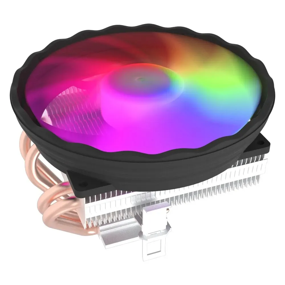 Фото Кулер для процессора Aigo, кулер для охлаждения процессора RGB PWM 4 тепловые трубки Hielera Intel LGA 2011 1155 1700 X99 X79 AM4 PC, вентилятор для геймеров 120 мм №2