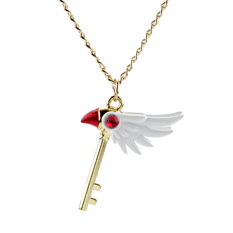 Мультфильм аниме Card Captor Sakura колье ожерелья Cardcaptor Sakura Clow подвеска-подвеска KINOMOTO уплотнительная палочка массивное ожерелье