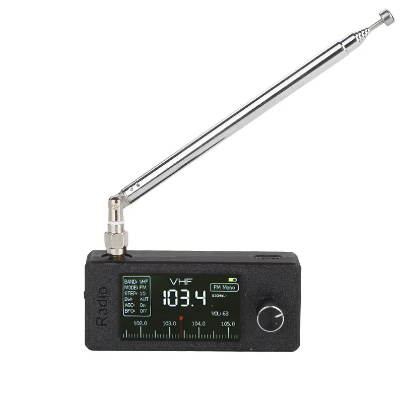 Фото Новая версия V2 ATS-mini2 SI4732 Карманное мини-радио SSB 0,5–108 МГц LSB USB AM FM Вседиапазонный радиоприемник ESP-32-S3 BB Антенна №3