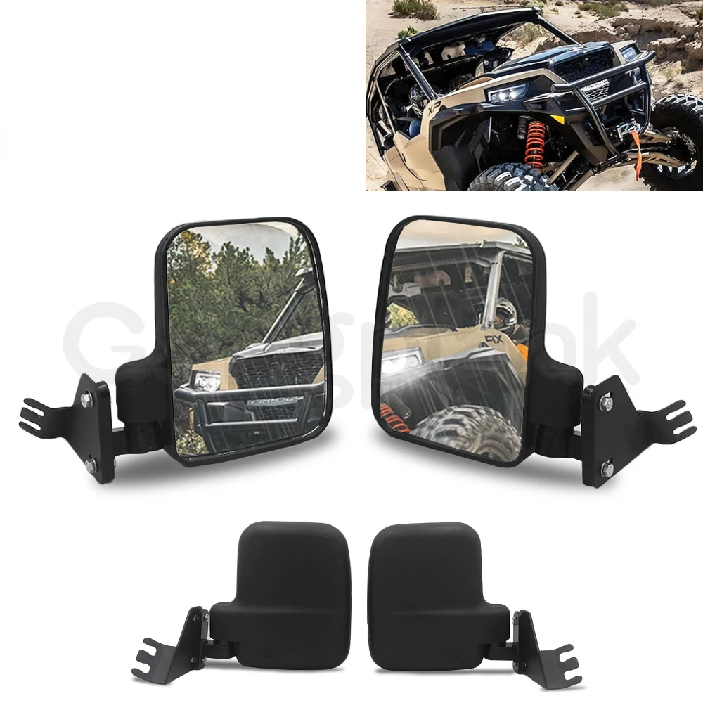 Зеркало заднего вида UTV для POLARIS GENERAL 2016 +, квадратные черные боковые зеркала заднего вида для ATV, UTV и SSV