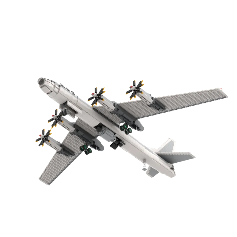 Строительный блок MOC, серия военных истребителей Tu-95, стратегический тяжелый бомбардировщик, сборная модель, большой самолет, кирпичи, коллекция игрушек, подарок (art.: 3920ceb8bb6cc) - 3920ceb8bb6cc