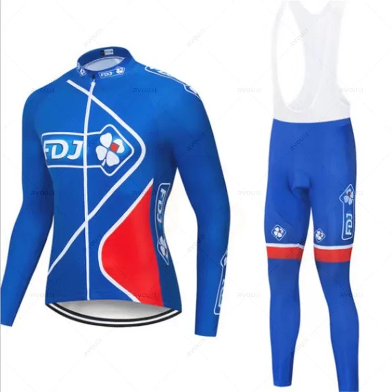 Комплект велосипедного трикотажа с длинными рукавами Fdj Team, одежда для велоспорта, велосипед Ciclismo, MTB, весна, осень, лето, новинка, 2025 г.