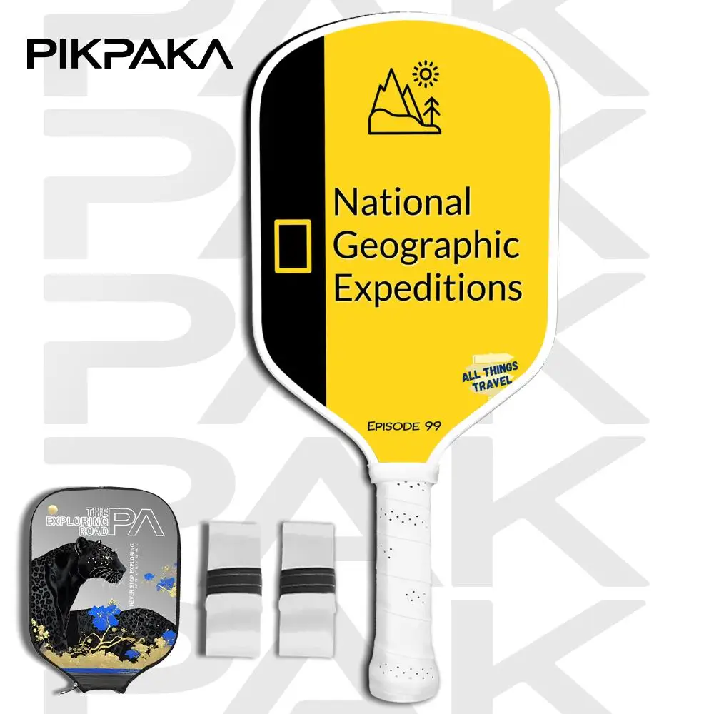 N-National G-Geo-graphicS Pickleball Paddle Легкая ракетка из стекловолокна с сотовым сердечником 13 мм с лентой для захвата сумки