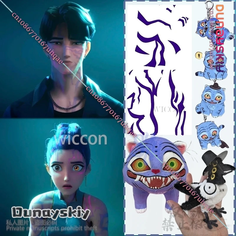Jinu Rumi HUNTRIX Sajaboy аниме фильм Kpop демон косплей для Rujinu татуировки Kawaii пушистый реквизит для Хэллоуина рождественские подарки Cos