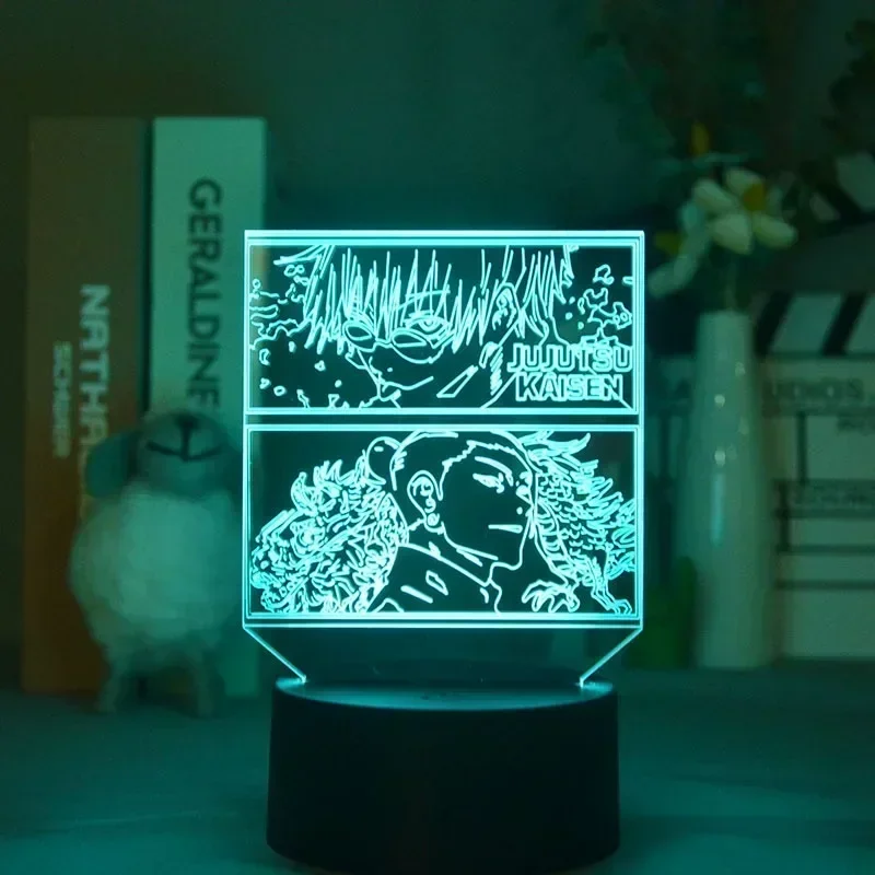 Аниме Jujutsu Kaisen Inumaki Toge 3D лампа Ryomen Sukuna Satoru Gojo фигурки светодиодный ночник Itadori Yuji манга подарки для друзей