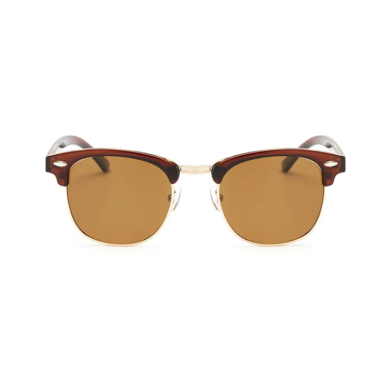 Фото Shonemes Polarized Sunglasses Classic Square Shades Half Frame Outdoor UV400 Sun Glasses Brown Mirror Blue Red for Men Women №2
